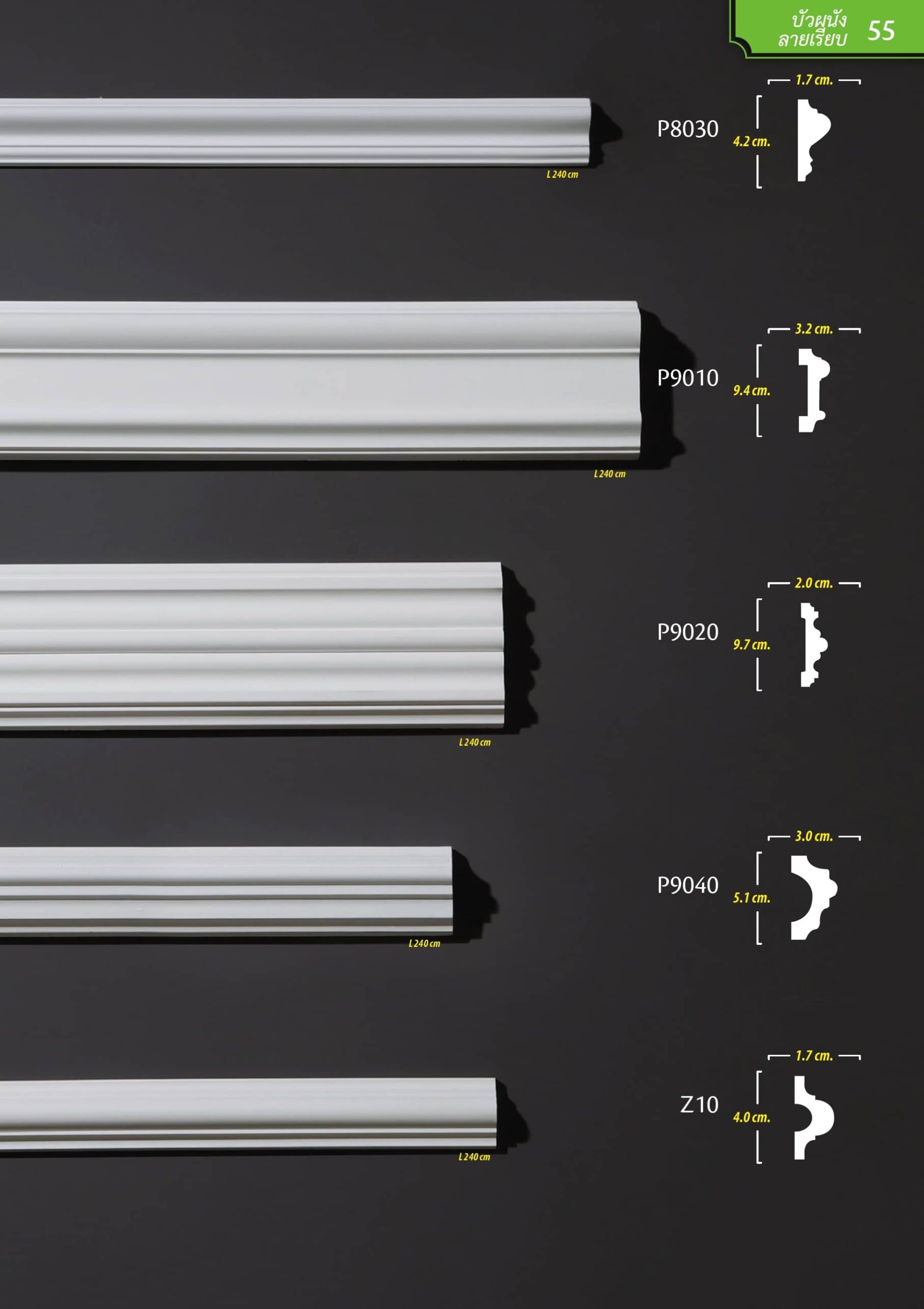 คิ้วบัวผนัง"