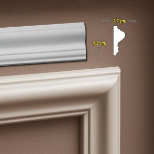 คิ้วบัวผนัง ตกแต่งผนังสวยๆ ขนาด 4cm ทำสีได้ ปลวกไม่กิน